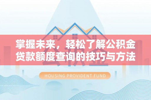 雨花台掌握未来，轻松了解公积金贷款额度查询的技巧与方法
