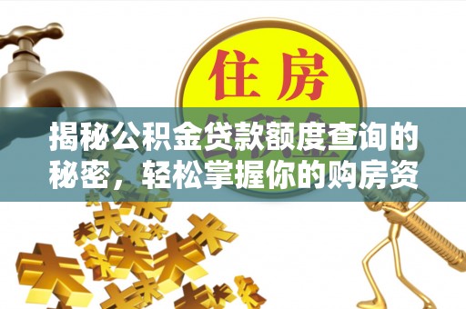 雨花台揭秘公积金贷款额度查询的秘密，轻松掌握你的购房资金